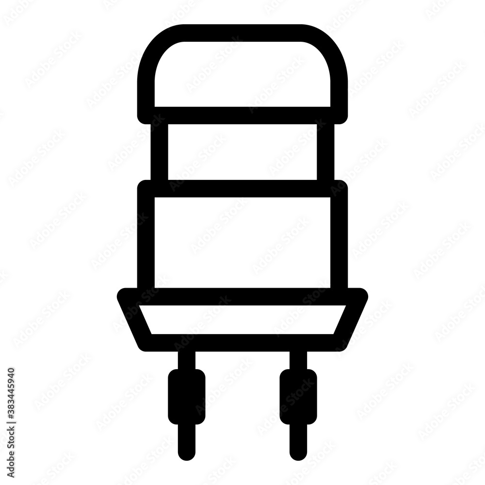 Power capacitor icon. Outline power capacitor vector icon for web design isolated on white background Power capacitor icon. Outline power capacitor vector icon for web design isolated on white background