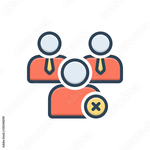 Color illustration icon for nonmember