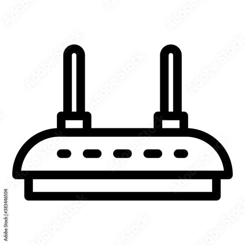 Wireless modem icon. Outline wireless modem vector icon for web design isolated on white background