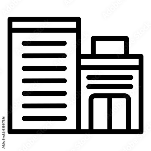 Medical building icon. Outline medical building vector icon for web design isolated on white background