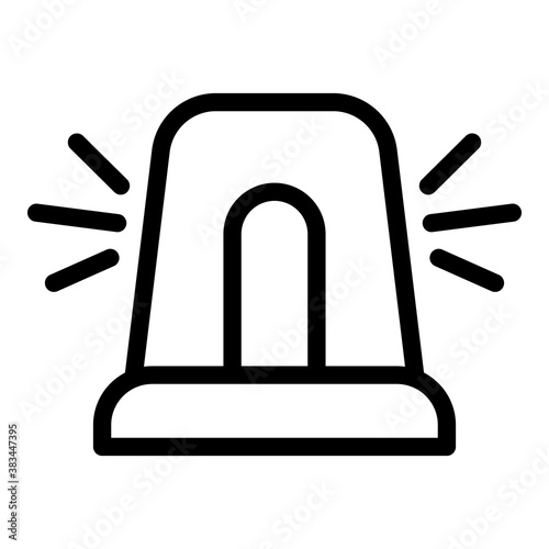 Medical siren icon. Outline medical siren vector icon for web design isolated on white background