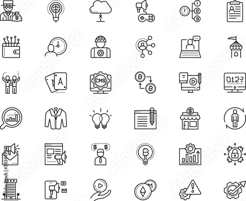 business vector icon set such as: no, loan, kingdom, global, coffee, bankrupt, revenue, priority, supermarket, quality, profile, bar, city, guide, map, labor, depression, boss, tutorial, glyph, step