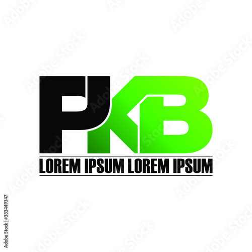 PKB letter monogram logo design vector