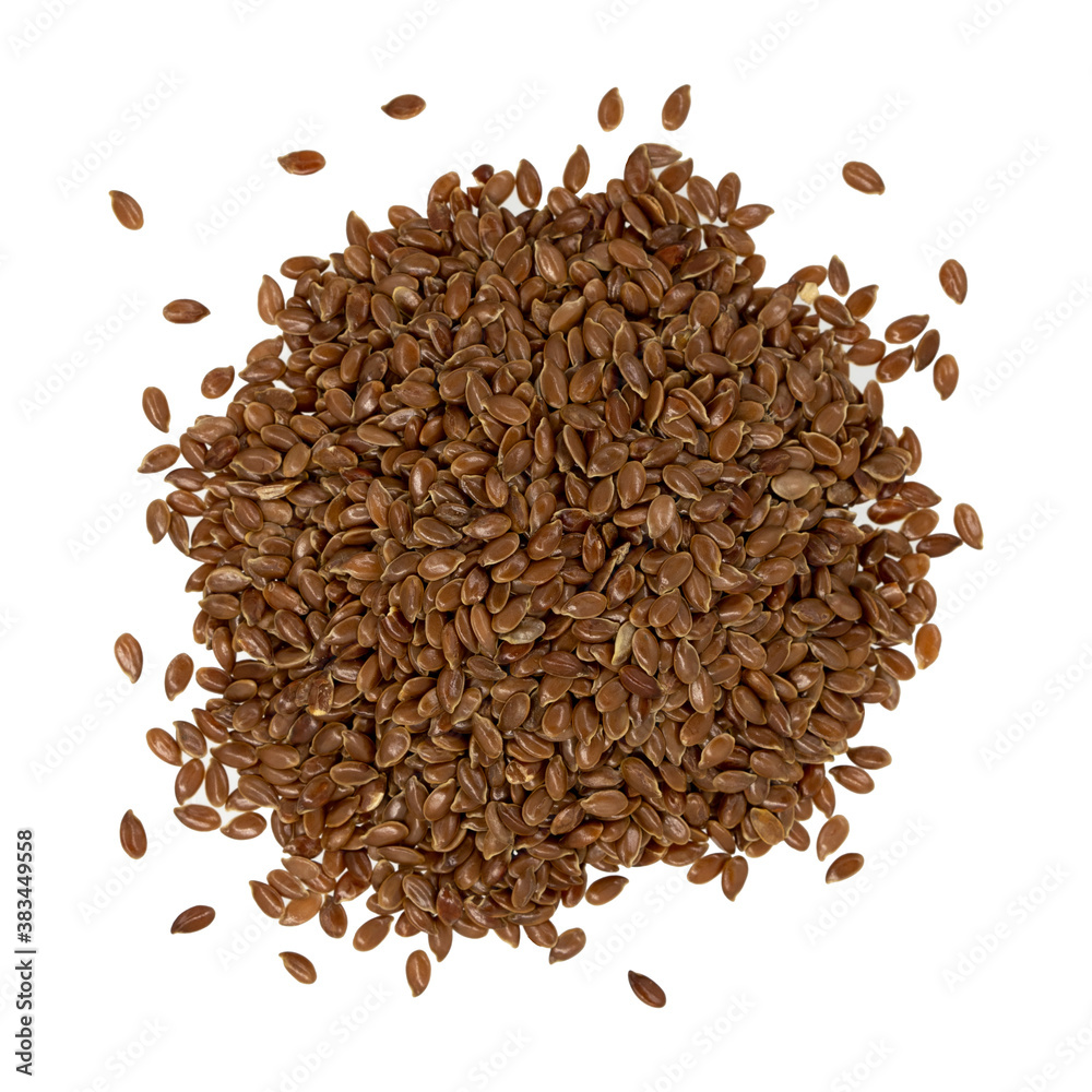 Flax seeds isolated on a white background. Flax seeds isolated on a white background.