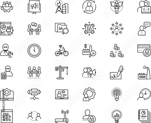 business vector icon set such as: sales, wealth, pictogram, avatar, pad, tablet, credit, brain, catering, profile, news, gateway, lawyer, tutorial, signature, station, men, attorney, smart, gavel