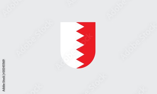 Free Download Bahrain flag shield vector illustration - GFXLoad