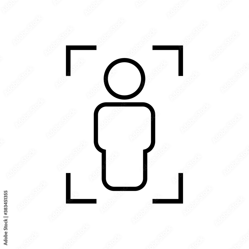 Body scanning line icon, x-ray. Design template vector Body scanning line icon, x-ray. Design template vector