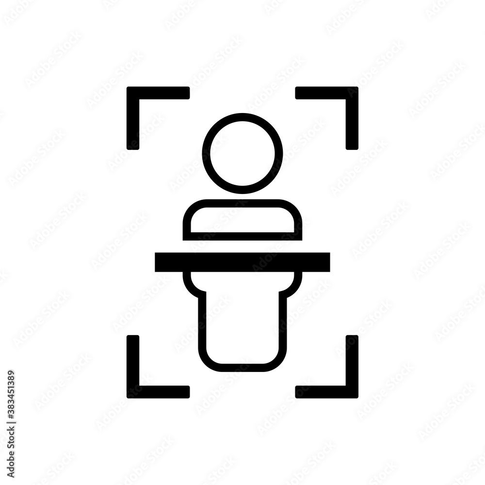 Body scanning line icon, x-ray. Design template vector Body scanning line icon, x-ray. Design template vector