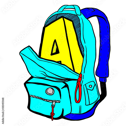 backpack and books