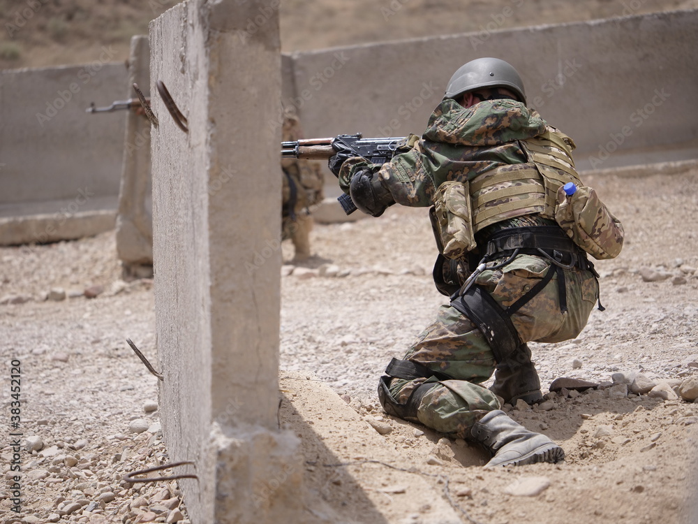 Fototapeta premium Special operation to liberate and capture the city from terrorists