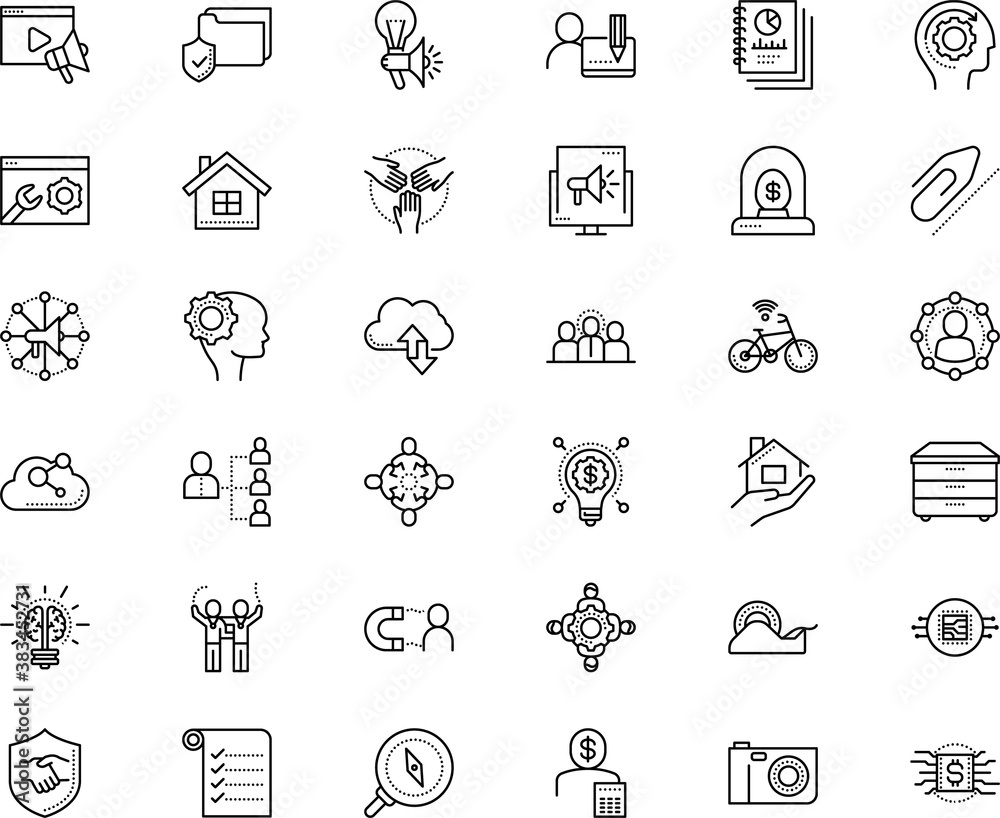 business vector icon set such as: material, start, check mark, handshake, to, trip, block chain, union, north, annual, drawer unit, science, bike, electric, compass, accessory, tourism, pen