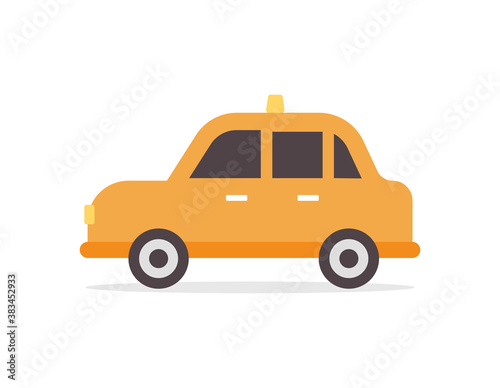 Taxi cars in flat design vector illustration