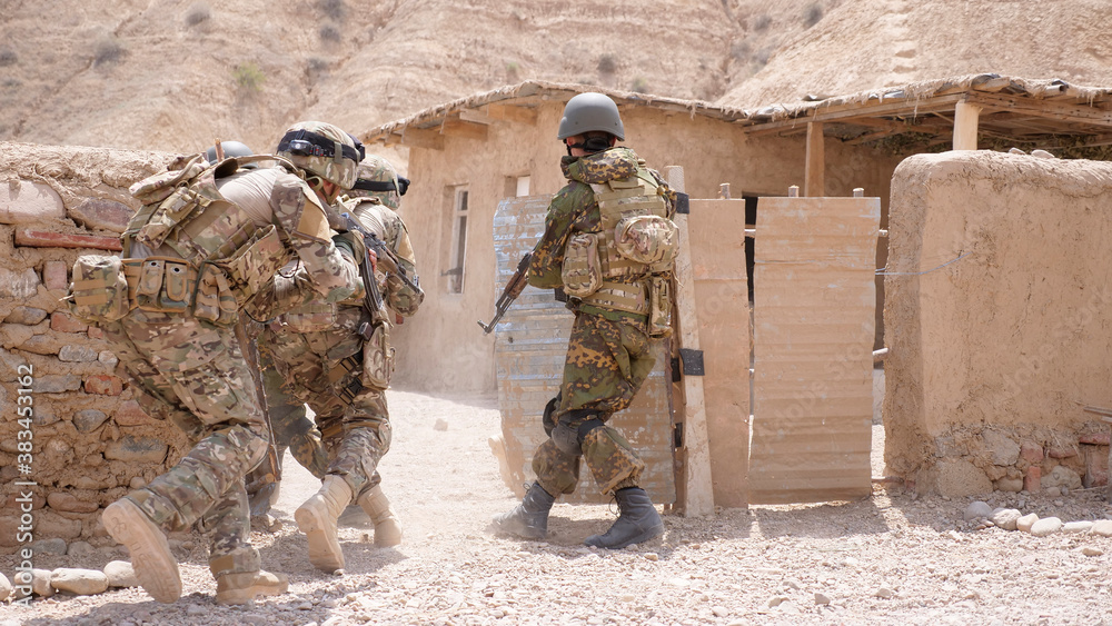 Fototapeta premium Special operation to liberate and capture the city from terrorists