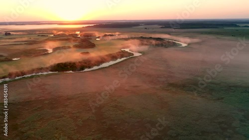 Sunrise at the Biebrza River, Poland