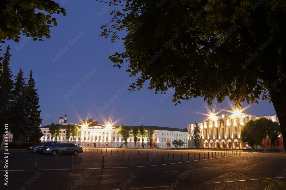 Yaroslavl. Soviet square. Historical complex of buildings of Provincial offices. 18th century.