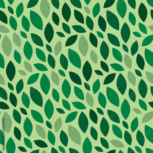 Foliage pattern seamless. Summer or spring green fresh vector background.
