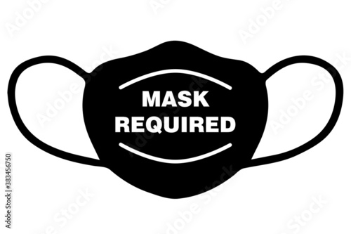 Social distancing concept for preventing coronavirus covid-19.Protective Mask Icon Mouth Guard Vector Graphic Isolated. Mask Request sign