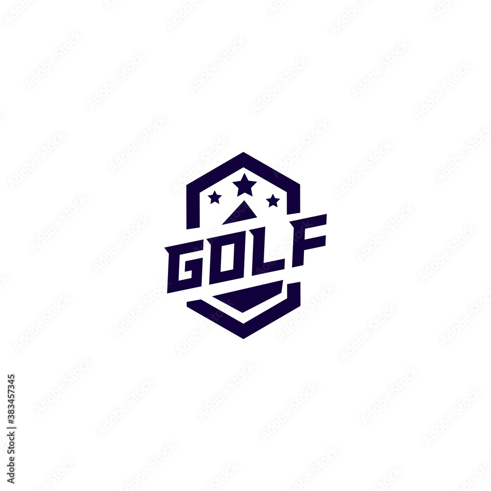 Badge logo vector for golf