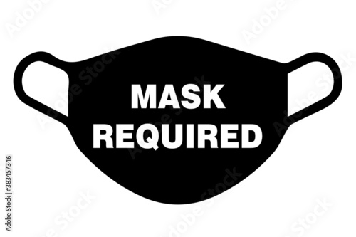 Social distancing concept for preventing coronavirus covid-19.Protective Mask Icon Mouth Guard Vector Graphic Isolated. Mask Request sign
