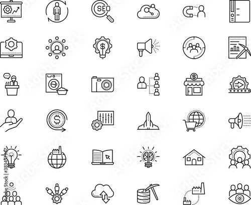 business vector icon set such as  targeted  row  solve  heavy  study  retro  planet  education  bank  development  department  camera  infographic  film  recruitment  microphone  partner