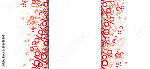 White Friday Percents Confetti Oblong Banner Centre