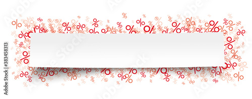 Paper Sticker Red Percents B Header