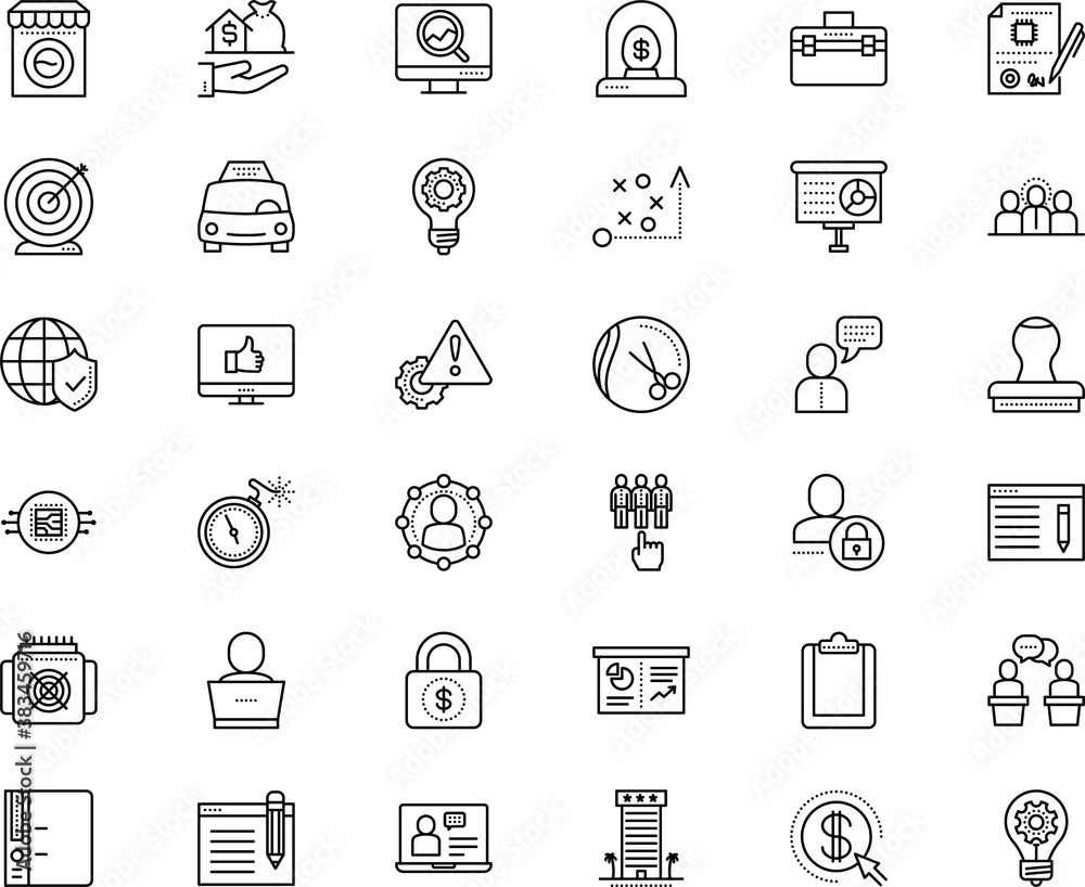 business vector icon set such as: approve, failure icon, archive, analyze, caution, world, coin, earth, square, store, mining, men, list, cost, diagram, rich, fashion, education, beauty, stylist, per