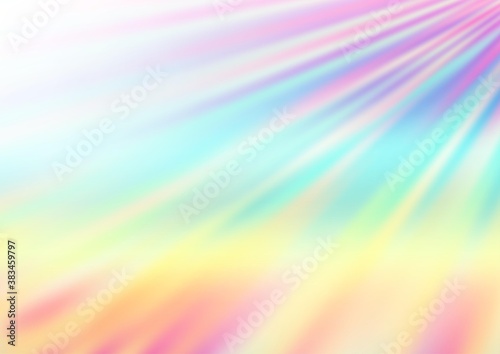 Light Multicolor, Rainbow vector template with repeated sticks.