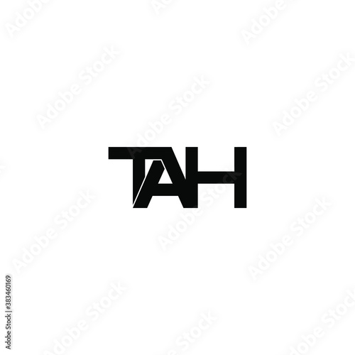 tah letter original monogram logo design
