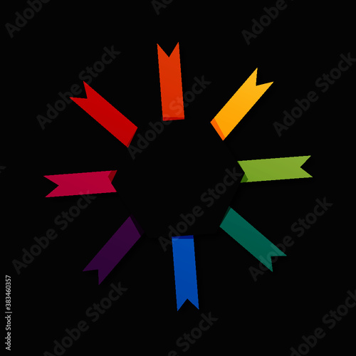 vecteur bandes colorées