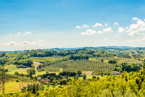 View to the valley near San Miniato town - Italy