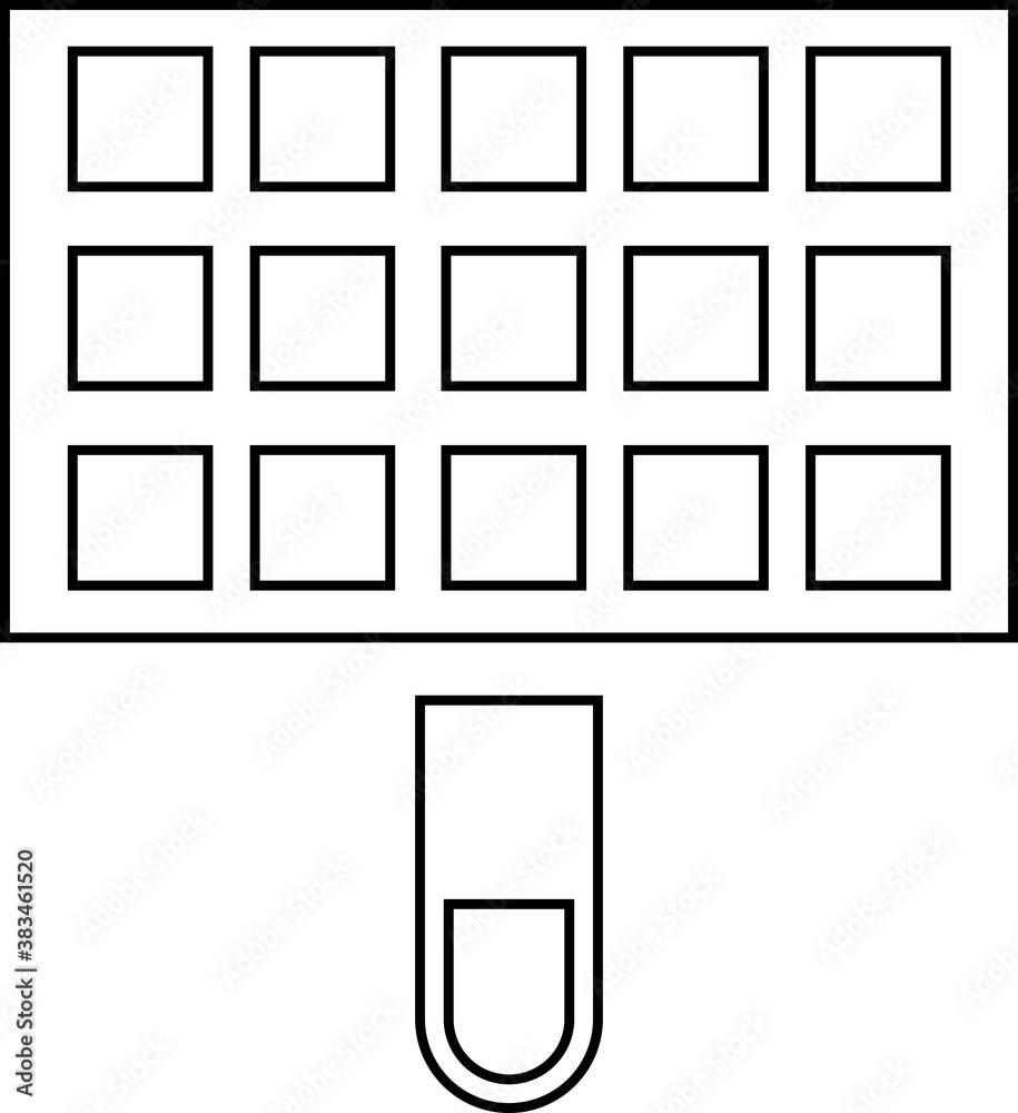 Grill rack contour. Vector black and white illustration. Great for labels, menus, posters, banners, vouchers, coupons, business promotion and more.