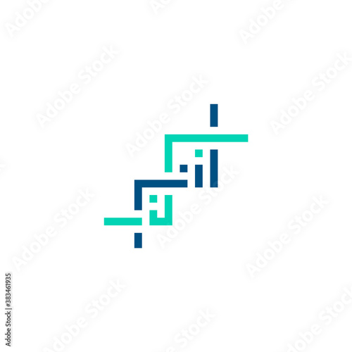 biotechnology logo in the form of a helix chain