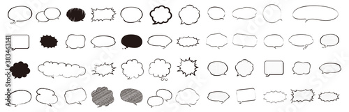 Speech bubbles word box cartoon