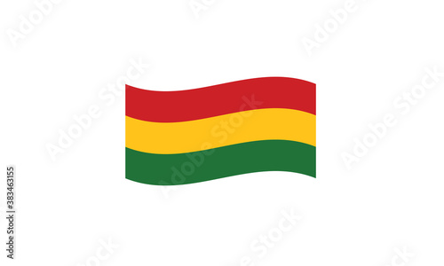 Bolivia flag waving vector illustration