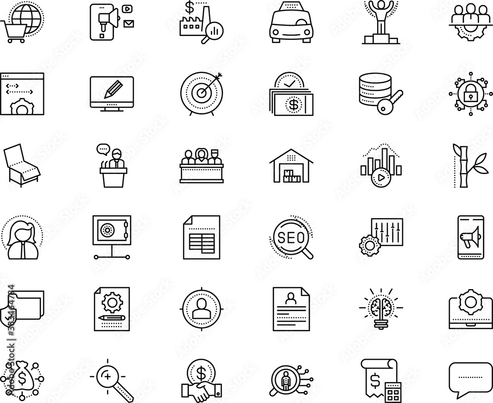 business vector icon set such as: duty, e-commerce, hr, encryption, lady, best, bitrate, drive, privacy, compliance, back, legal, partnership, write, rent, decoration, head, html, module, circle