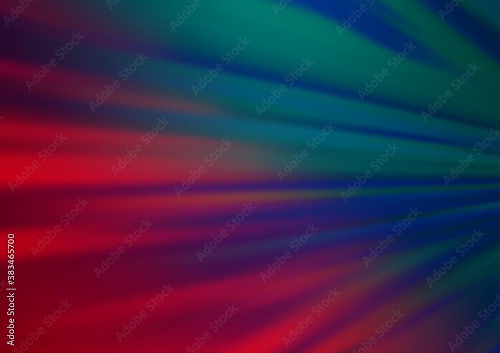 Fototapeta premium Dark Blue, Red vector blurred background.