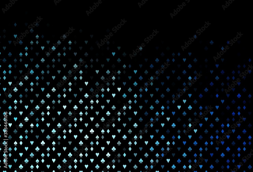 Dark BLUE vector layout with elements of cards.