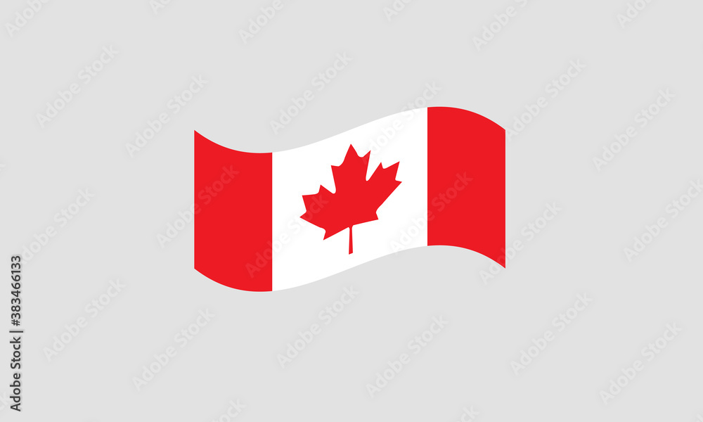Canada flag waving vector illustration Canada flag waving vector illustration