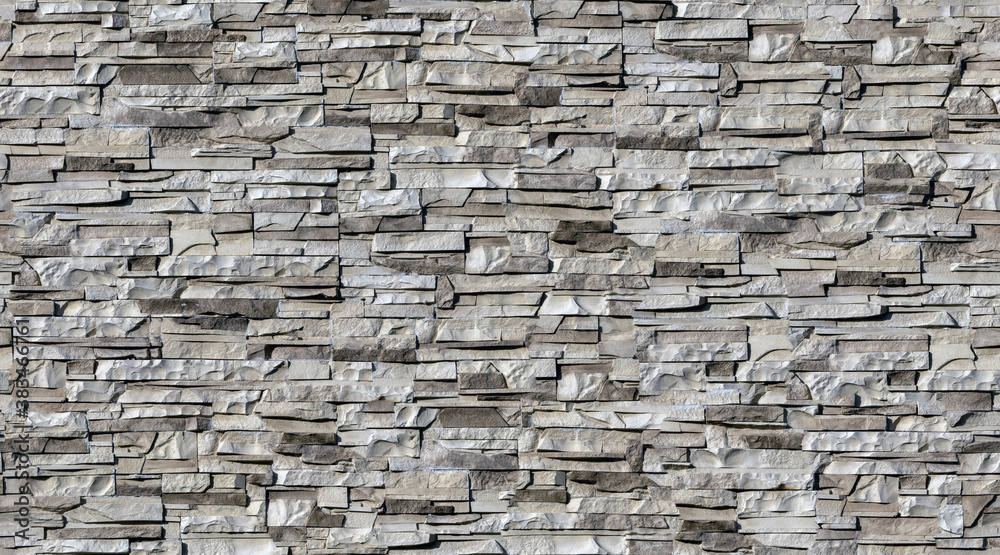 Seamless texture of clinker tiles or bricks on the wall in the form of wild  stone Stock Photo | Adobe Stock