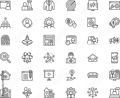business vector icon set such as: state, electric, setting, illumination, board, id, developer, hard hat, perfection, campaign, shirt, generation, king, president, power, rent, infographic