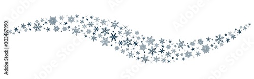 Décoration de noël avec étoiles et flocons de neige 