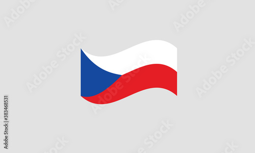 Free Download Czech Republic, Czechia flag waving vector illustration - GFXLoad