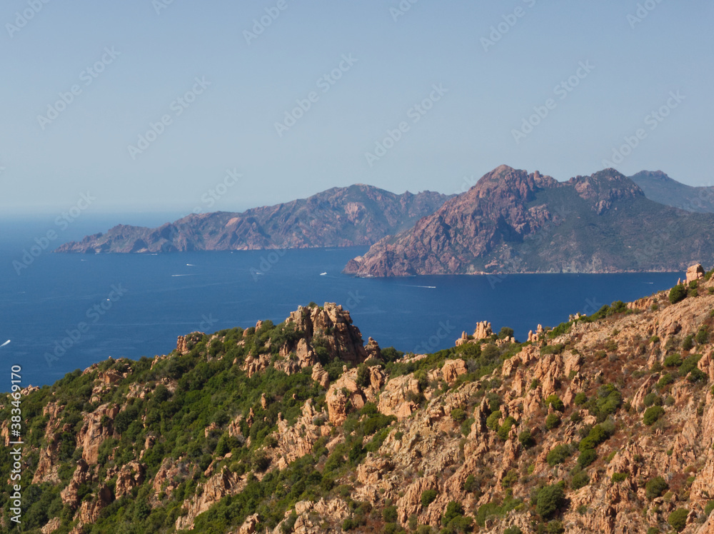 Beautiful landscape from the rocky inlet in Piana