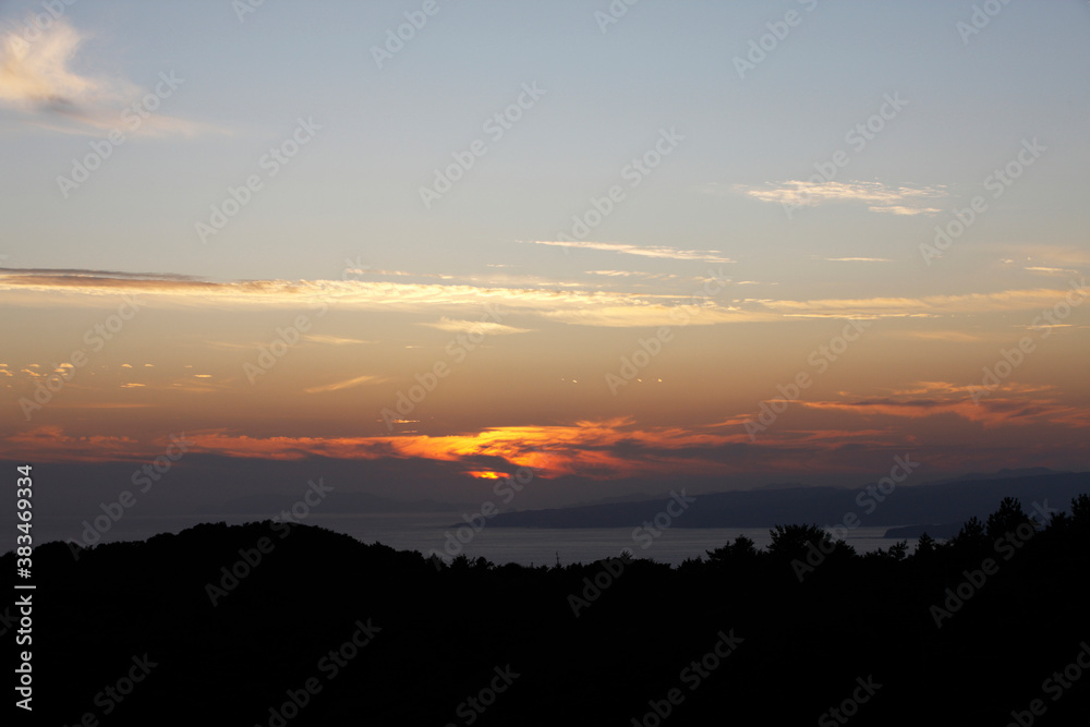足摺岬からの夕日