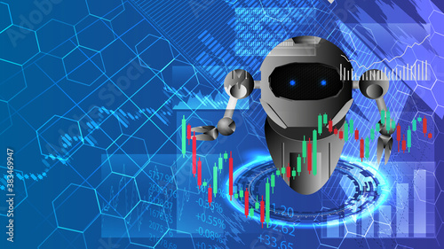 Artificial intelligence and stock charts.