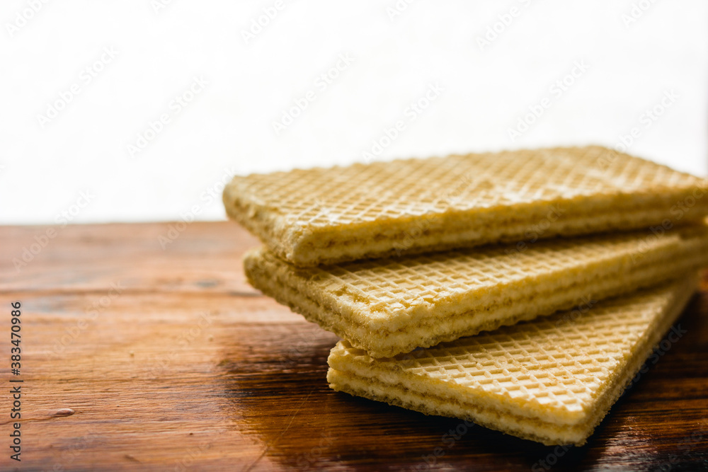 waffles on a wooden table waffles on a wooden table