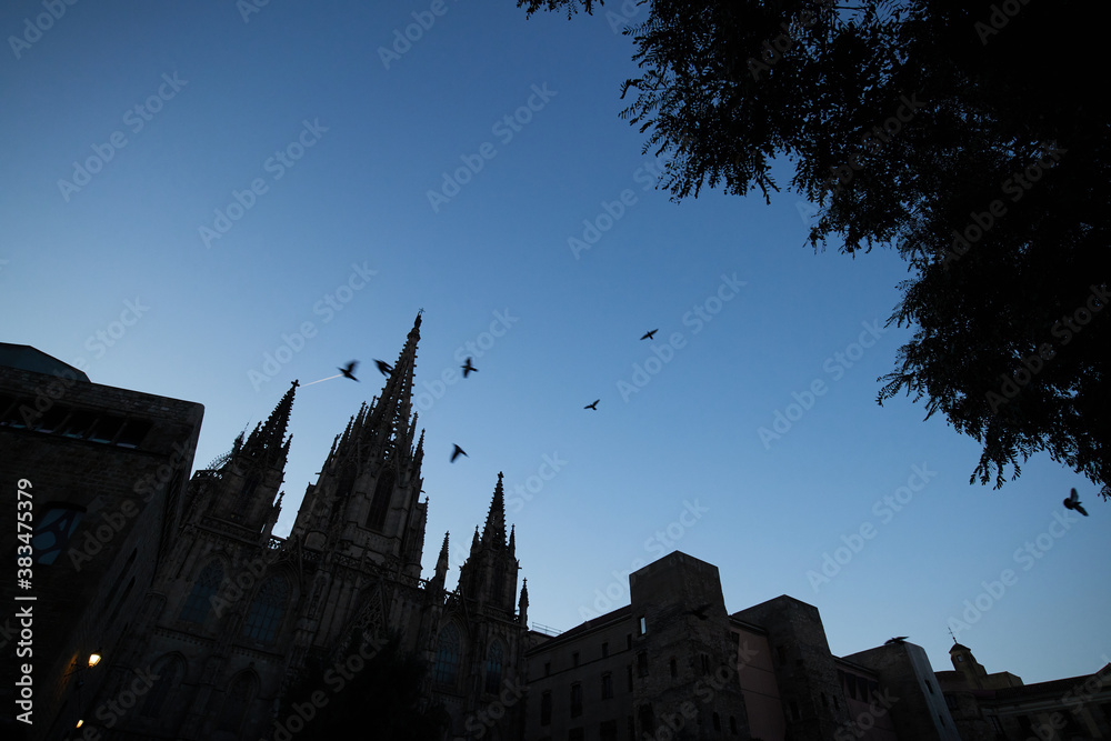 The Cathedral of Barcelona in Spain