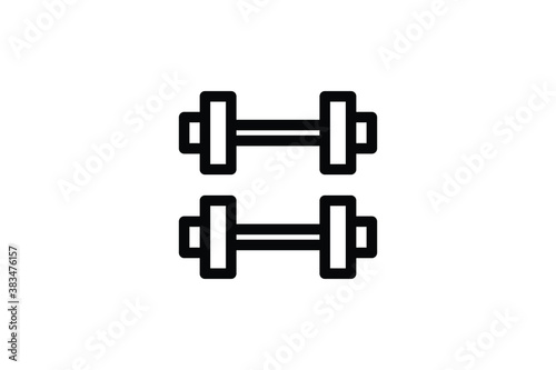 Hotel Outline Icon - Barbells