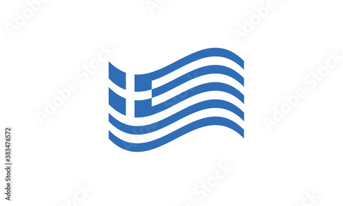 Greece flag waving vector illustration